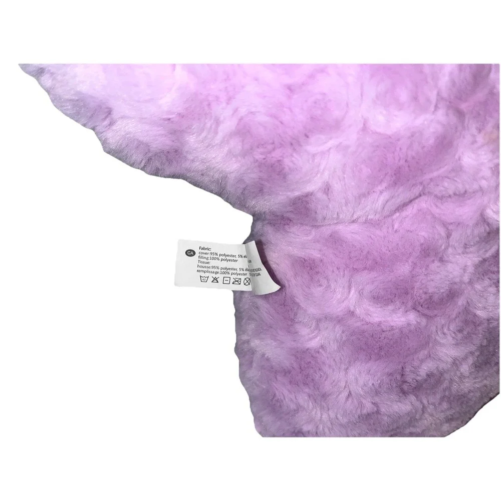 Rumi Life Purple‎ Star Plush Pillow - Textured Rose Swirl - Celestial Moon Decor